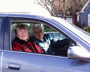 Margarete and Jerre in their turbocharged Camry